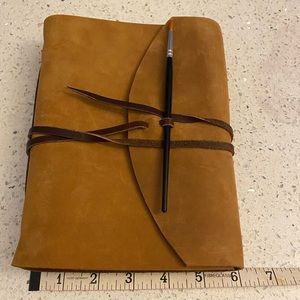 New leather hand bound book